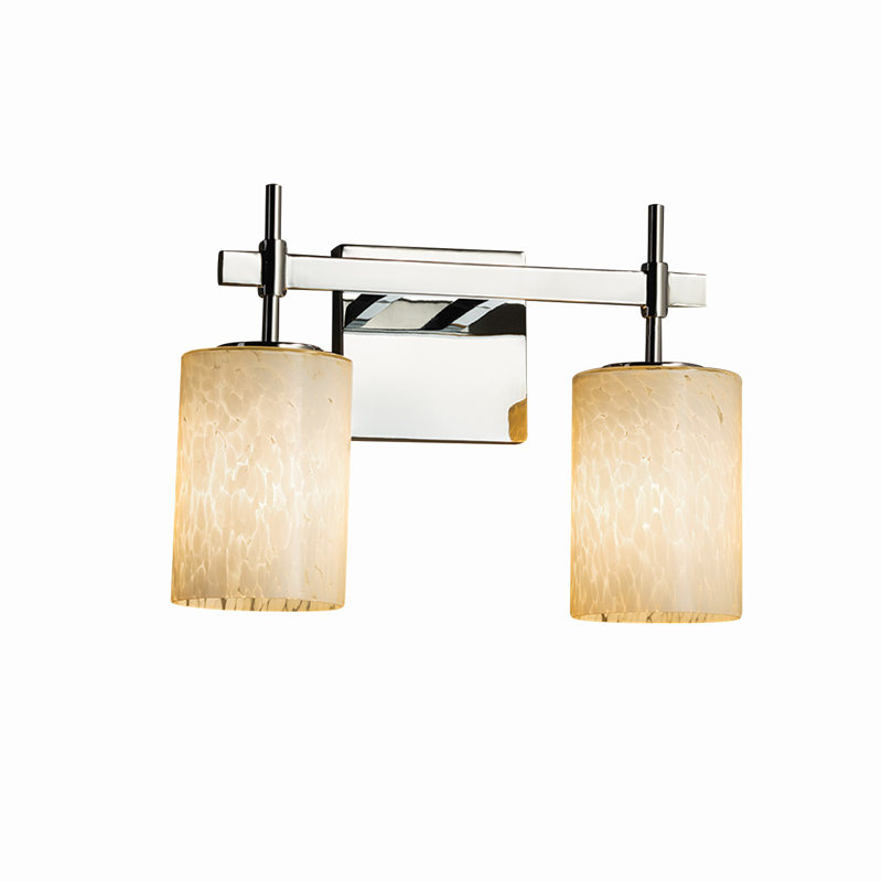 Éclairage pour meuble-lavabo 2 lumières Casson, Chrome poli, Opale