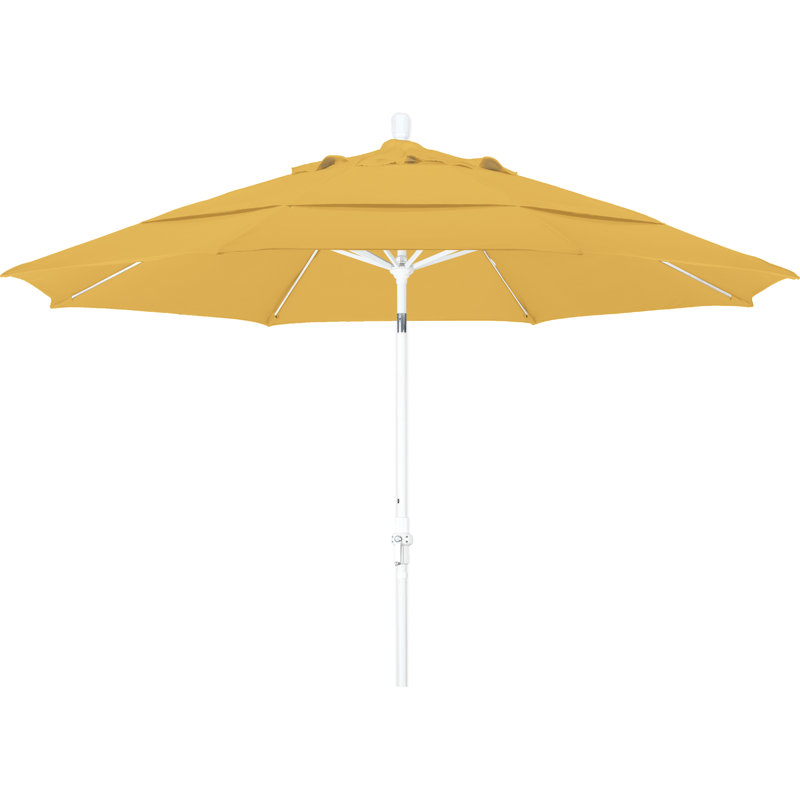 Parasol de marché 11 pi Leiker, Toile Capri Performance, Blanc mat