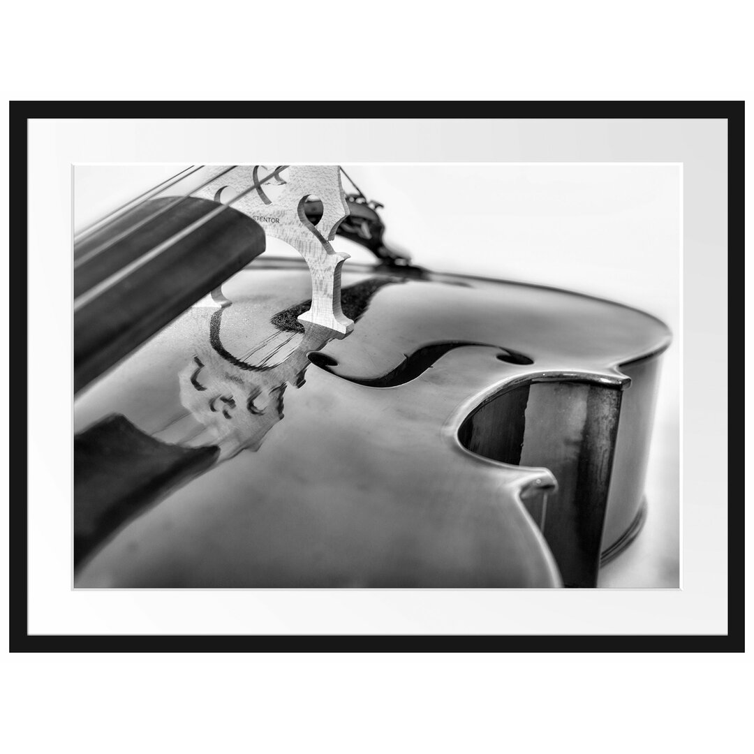 Gerahmtes Poster Cello