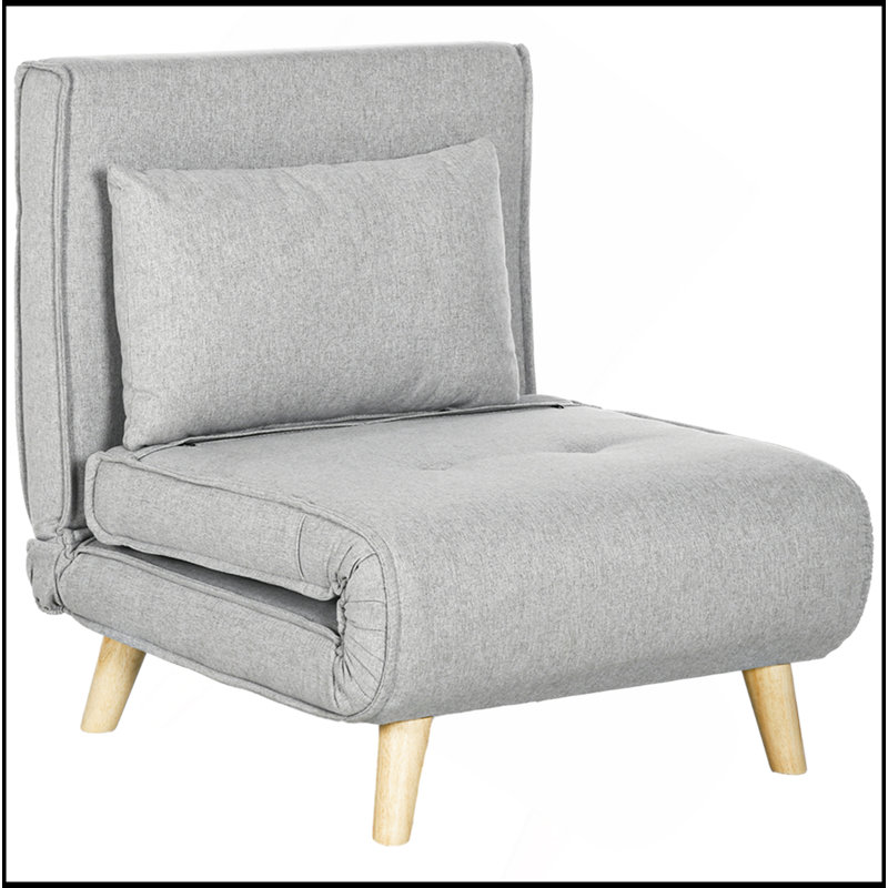 Fauteuil-lit convertible, canapé-lit multifonctionnel 2-en-1, fauteuil-lit avec dossier réglable pour le salon, la chambre à coucher et le bureau personnel