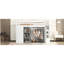 Lit mezzanine blanc moderne avec armoires et tiroirs intégrés - Économisez de l'espace dans votre chambre à coucher