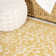 Kisha Bohemian Medallion Textured Weave Yellow/Cream Indoor/Outdoor Rug