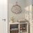Gray Metal Sign Laundry Room Wall Decor with Brown Wood Hanger