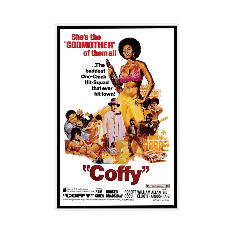 Coffy - Advertisements Print, 48" H x 32" W x 1.5" D, No Matte, White Framed Canvas