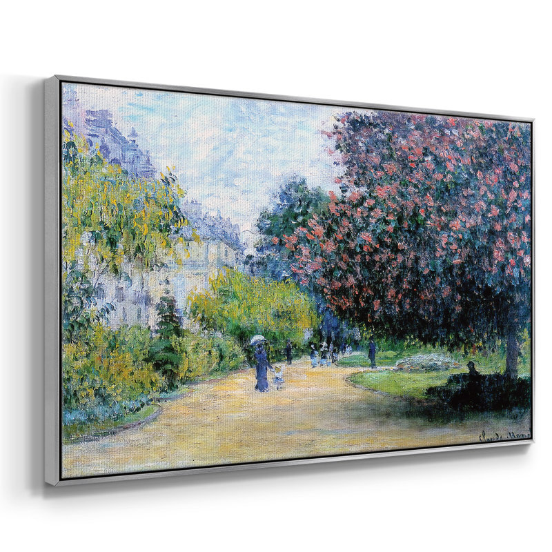 Parc Monceau, 1876, reproduction d'art sur toile, Argent, H 17 po x l 25 po x P 2 po