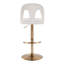 Tabourets de bar réglables Caden avec repose-pieds arrondi en T-113645509-113645510