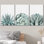 IDÉE4WALL, ensemble de reproduction d'art mural, plante grasse verte, variété de cactus, nature sauvage, illustrations, art moderne, rustique, gros plan, coloré pour le salon, la chambre à coucher, le bureau
