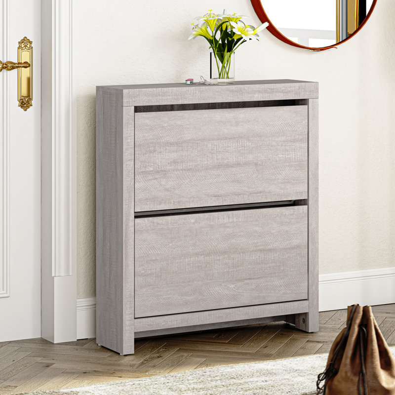 Flip Down Shoe Storage, Dusty Grey Oak