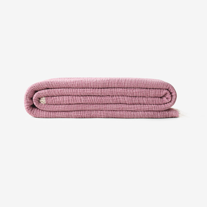 Johnsie Polyester Solid Colour Bedspread, Plum
