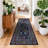 Washable Runner Rug 2x6 Floral Hallway Runner Farmhouse Botanical Animal Rug with Non Slip Backing, Low Pile Non Shedding Foldable Mat, Soft Thin Carpet for Kitchen Laundry, Blue-266726738-265553058