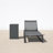 Francesca Outdoor Metal Chaise Lounge Set with Table
