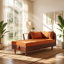 Méridienne en bois d'eucalyptus massif l 65 po x P 30 po x H 27 po HDF