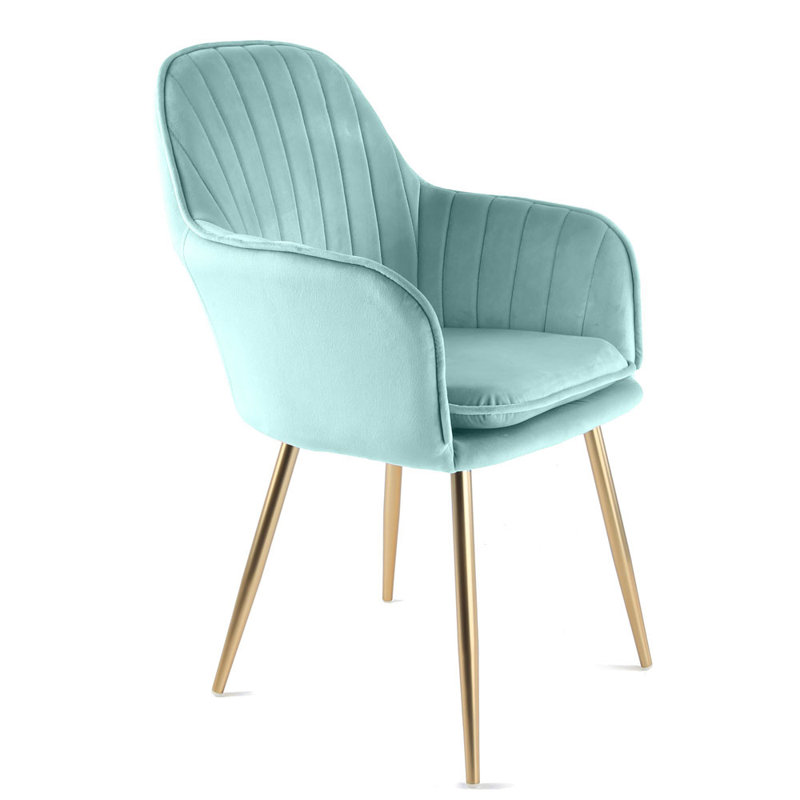 Ariella Velvet Armchair, Gold, Silver Pink