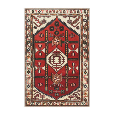 Tapis traditionnel mehroon/noir/bleu