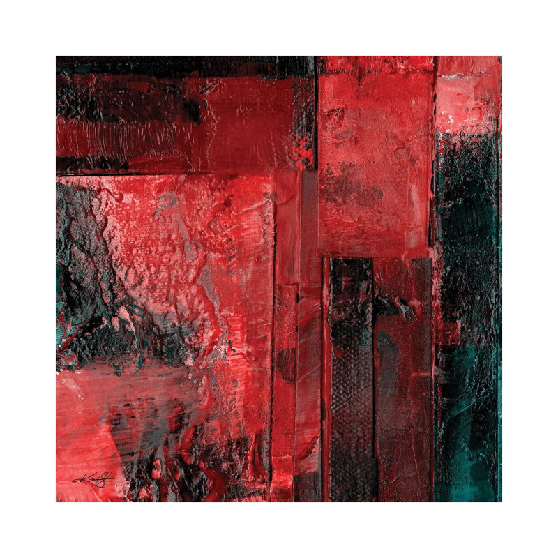 Oil Abstraction XIIIB 1 Piece Wrapped Canvas Painting, 45.72 cm H x 45.72 cm W x 3.175 cm D