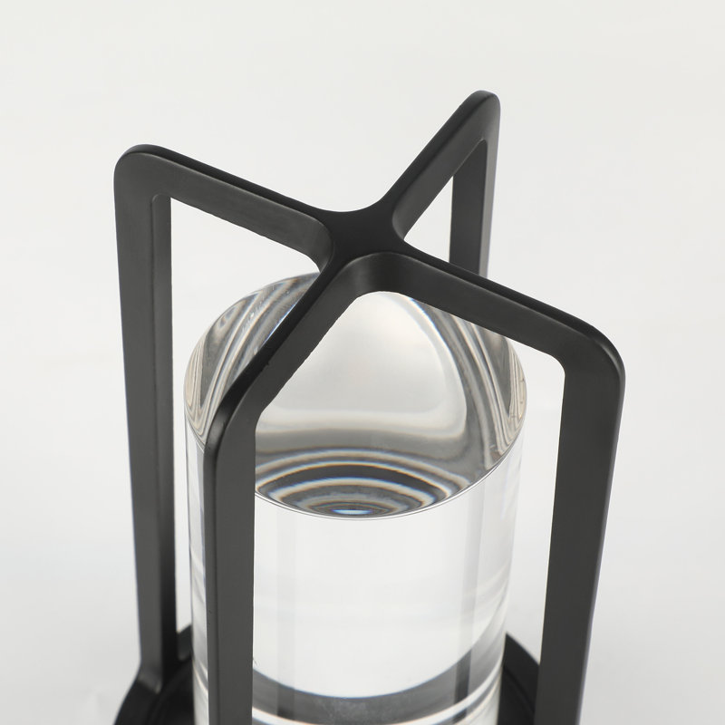 Lampe de table d'extérieur à DEL 7,08 po à piles intégrée, Noir