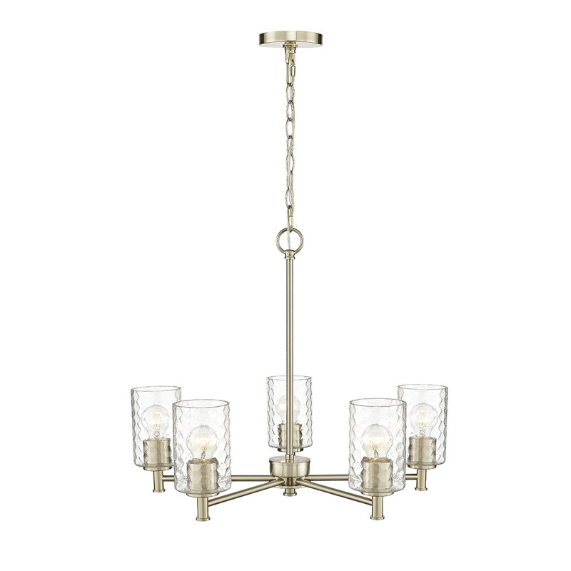 Lustre classique / traditionnel à 5 lumières Charis, Or moderne
