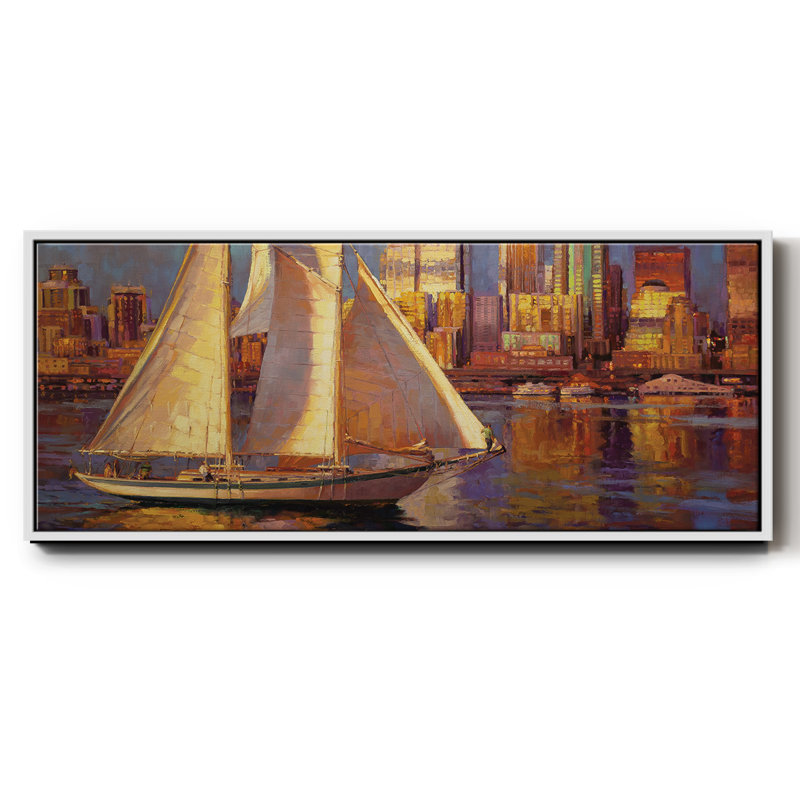 Emerald City, reproduction d'art sur toile, Blanc, H 24 po x l 60 po x P 1,5 po