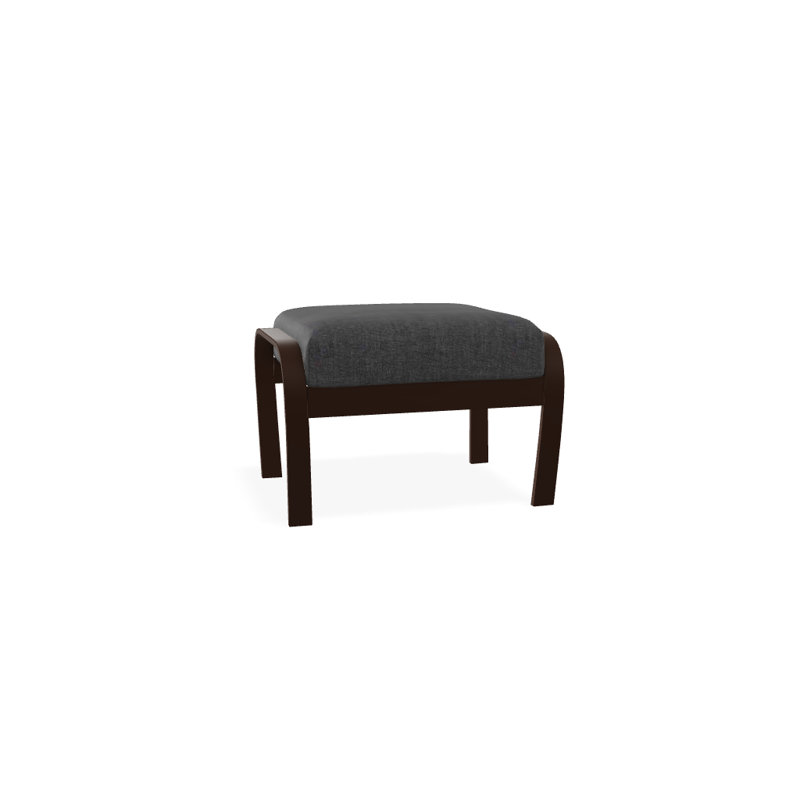 Repose-pieds avec coussin Askar, Tissage uni ardoise coulée Sunbrella®, Kona texturé