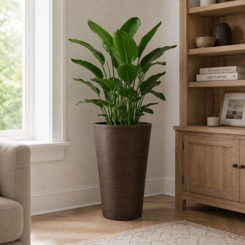 Grand pot à fleurs Miley, Chocolat, H 24 po x l 16 po x P 16 po
