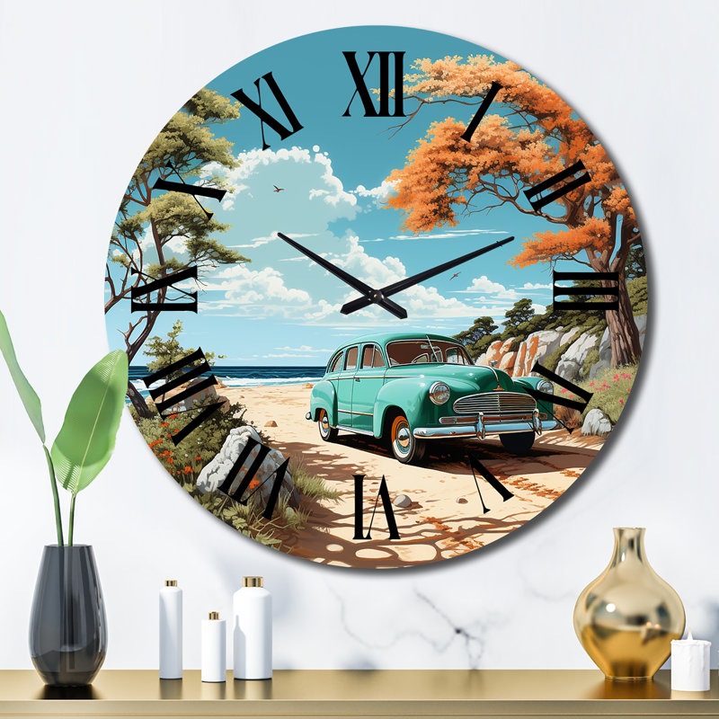 Horloge murale rétro en métal Oldtimer, Grand
