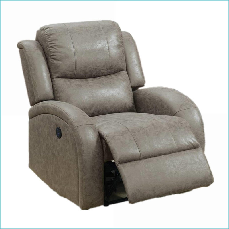 Fauteuils inclinables électriques inclinables gris ardoise 35 po x 38 po x 40 po H | Gris | Cuir