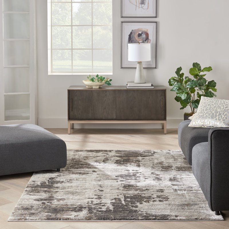 Abstract Indoor Rug, Rectangle 3'11" x 5'11"