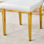Ensemble de table de salle à manger moderne avec verre trempé et design en métal doré pour une vie élégante
