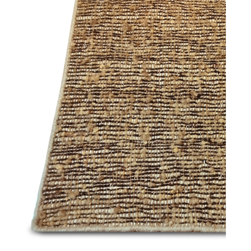 Terra Flatweave Wool Area Rug in Bronze/Brown, Rectangle 9' x 12'