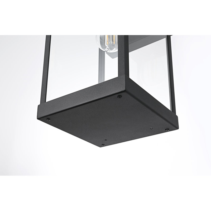 Peter Outdoor Wall Sconce in Black, 18" H x 7" W x 10" D