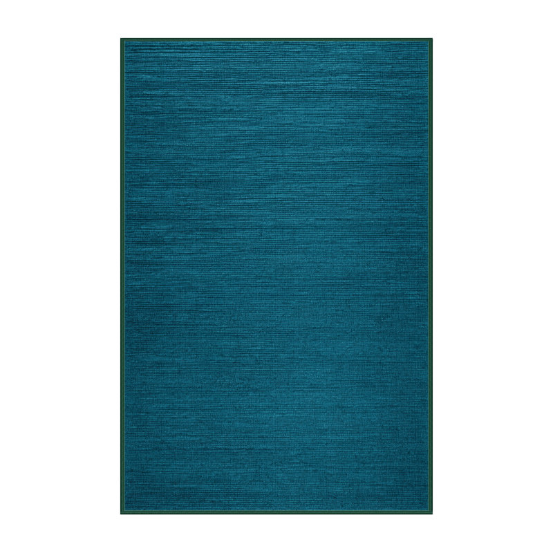 Machine Washable Solid Green Area Rug