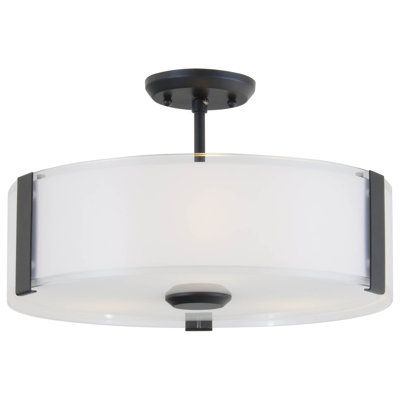 Deja Glass Semi Flush Mount