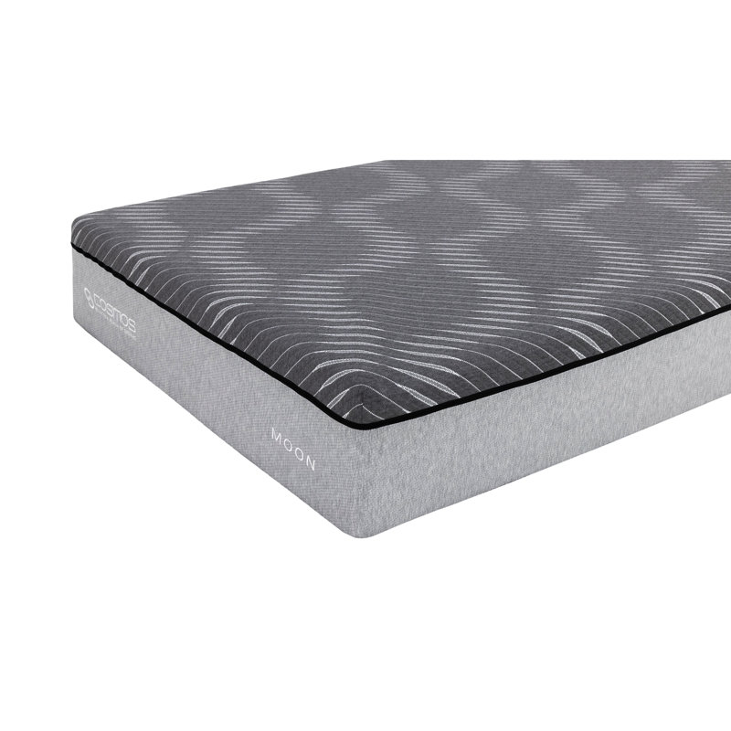 Grand matelas de 12 po, matelas à ressorts ensachés et mousse à mémoire de forme, gris gris