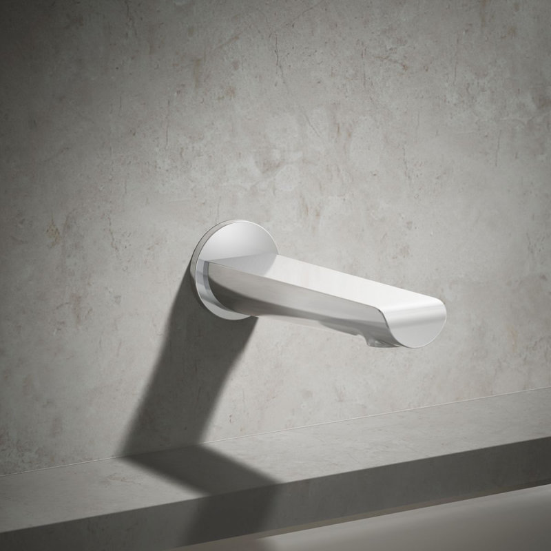 Avid Wall-Mount Bath Spout, Polished Chrome