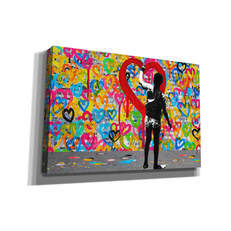 «Put My Heart Into It» par DB Waterman, art mural sur toile, H 40 po x l 60 po x P 1,5 po
