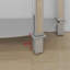 Mirrored Glass Console Table With Open Storage Shelves