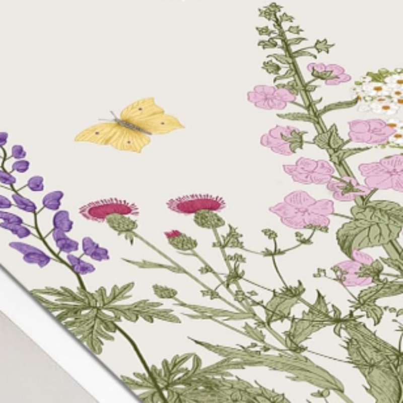 Ensemble de 2 tapis de cuisine Wildflower Butterfly