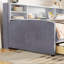 Lit plateforme simple tapissier avec rangement et tiroirs