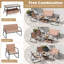 Ensemble de 8 meubles de patio avec 4 chaises bistro à bascule et 2 tables basses