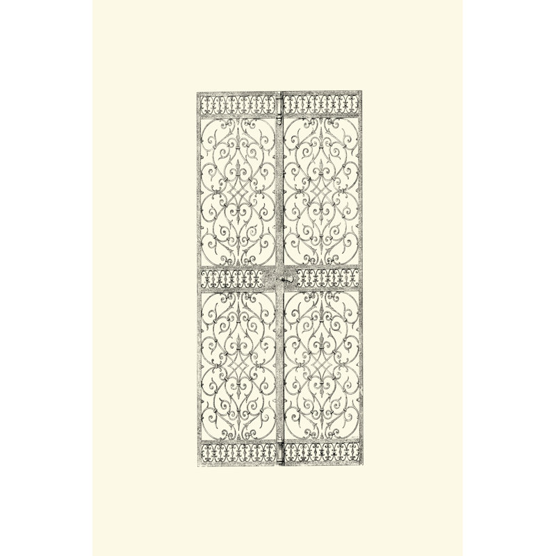 Wrought Iron Gate VIII - Wrapped Canvas Print, 76cm H x 51cm W x 3.8cm D