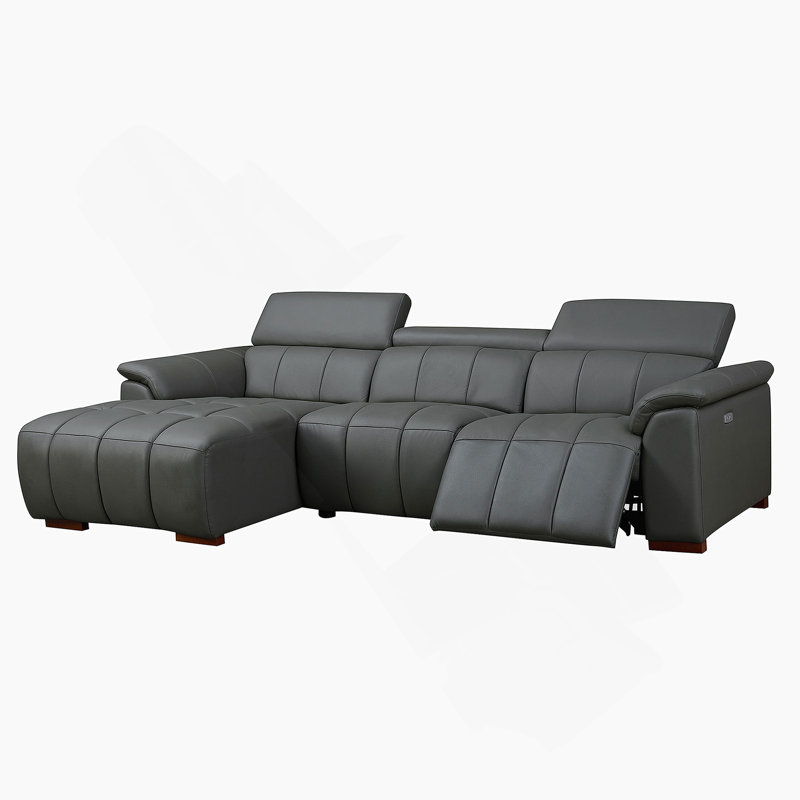 Canapé confortable, Orienté à gauche (vu de face), Gris foncé