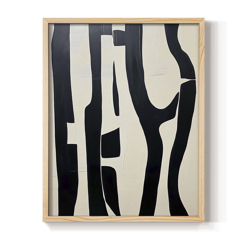 Série ABSTRACT DCXLVI, reproduction encadrée - bois massif, Naturel, H 11 po x l 9 po