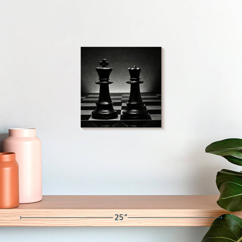 Senne Black Chess Pair, 10" H x 10" W