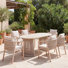6 - Person Wicker Patio Dining Set with Oval Table