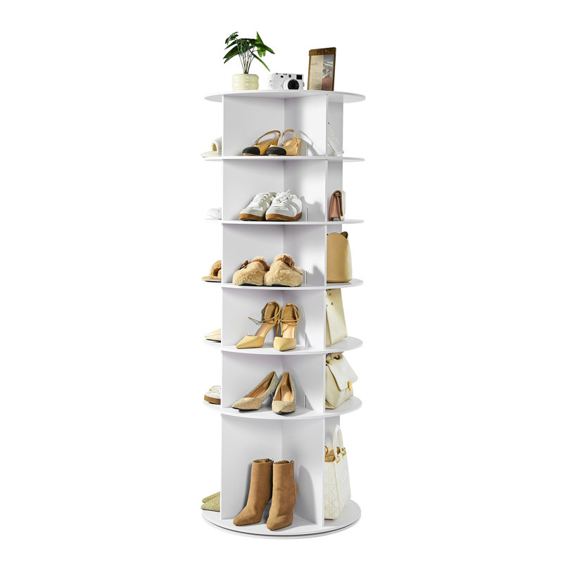 Shoe Rack, 157 cm H x 59.8 cm W x 59.8 cm D, White