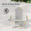 Ensemble de 2 chaises Adirondack pliantes, chaise d'extérieur réglable en plastique PEHD 3 positions avec repose-pieds rétractable pour terrasse-1636617517