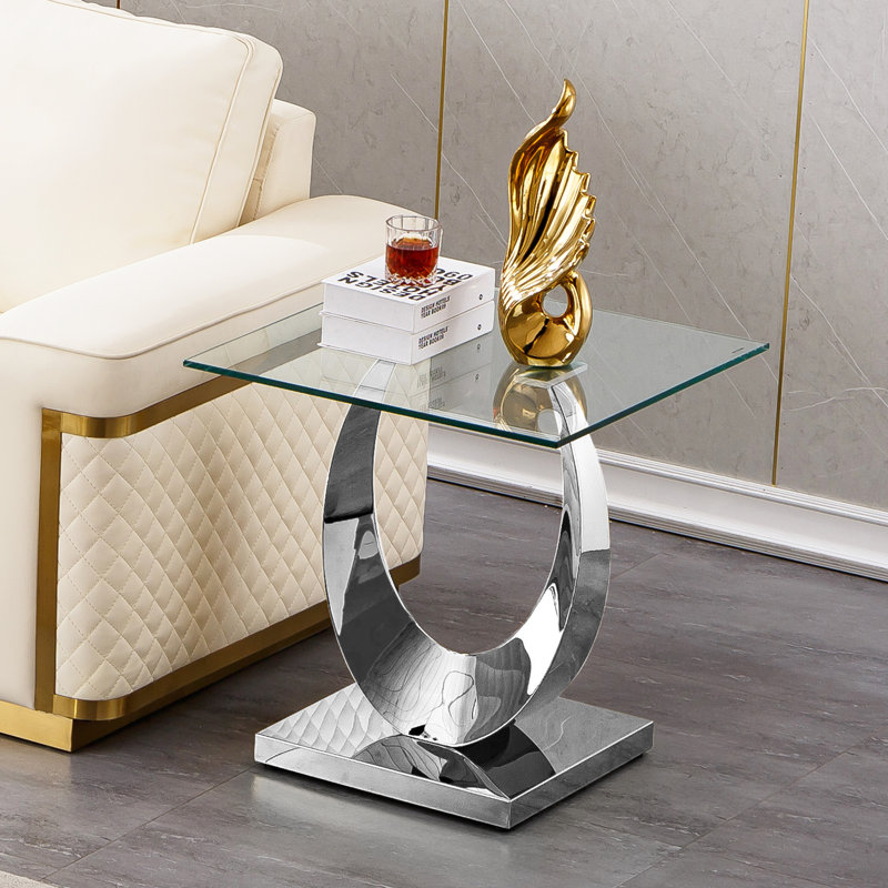 Top End Table, Silver