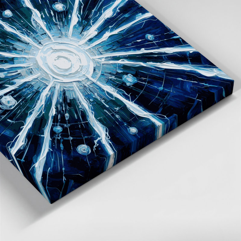 Art mural sur toile bleue Sci Fi Energy
