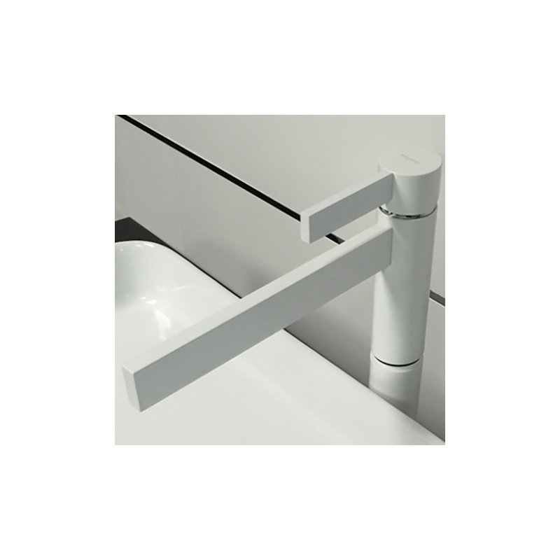 Sorrento Single Hole Bathroom Faucet, Matte White