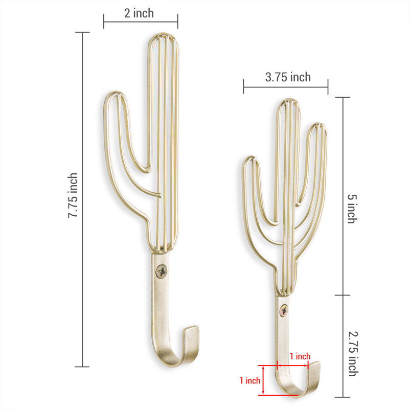 Iron 2- Hook Wall Hook Coat Rack